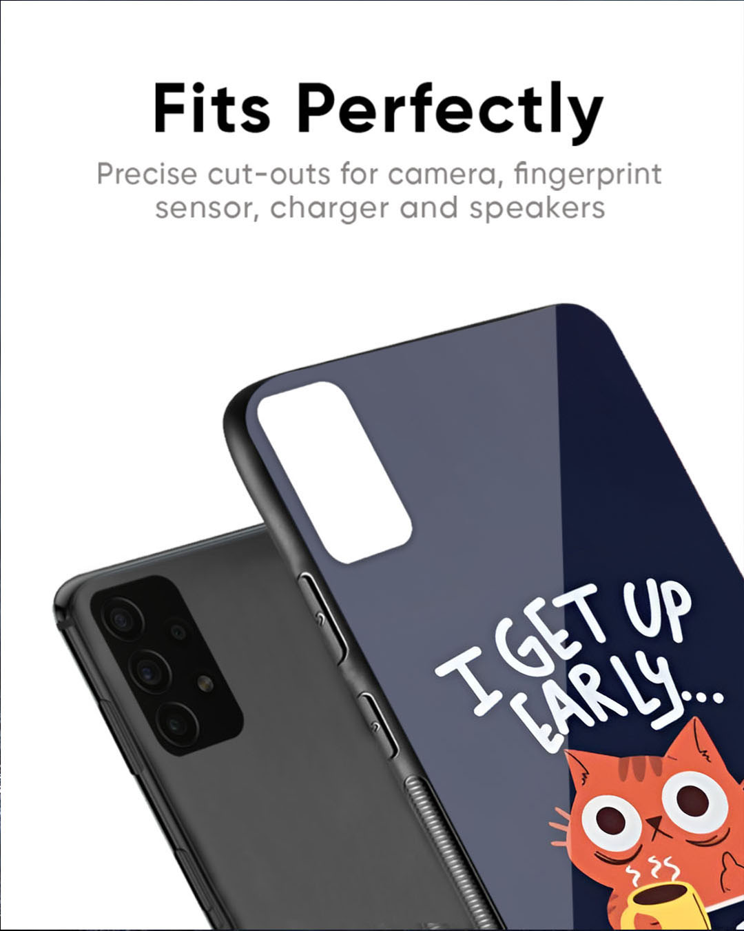 Shop Wakeup Early Premium Glass Case for OnePlus Nord CE4 5G(Shock Proof, Scratch Resistant)-Back