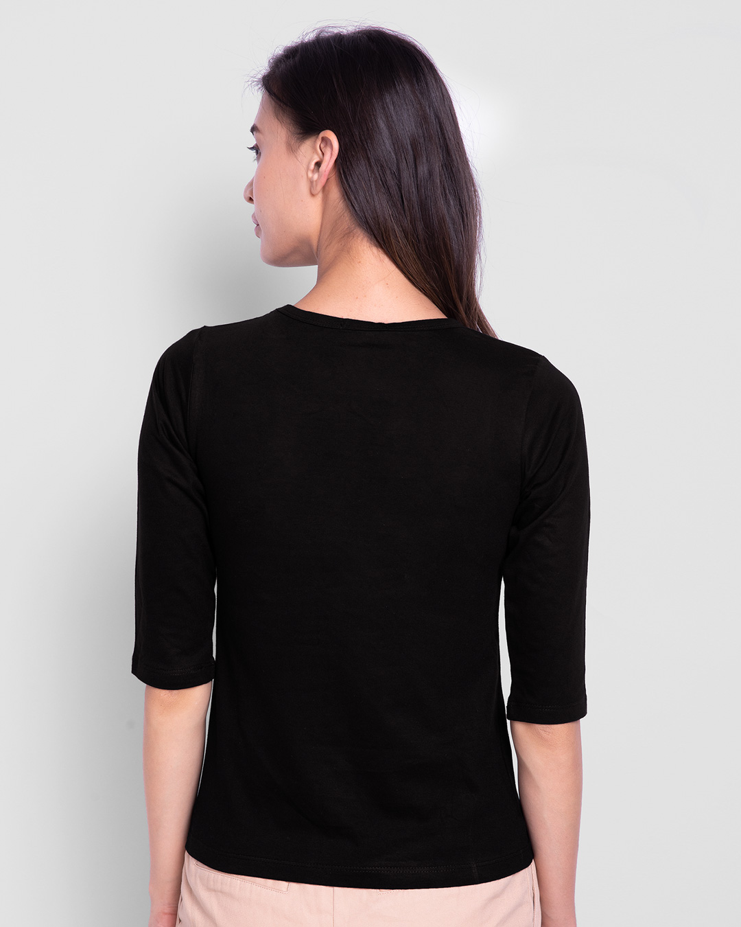 Shop Wanda 3/4th Sleeve Slim Fit T-Shirt (WVL)-Back