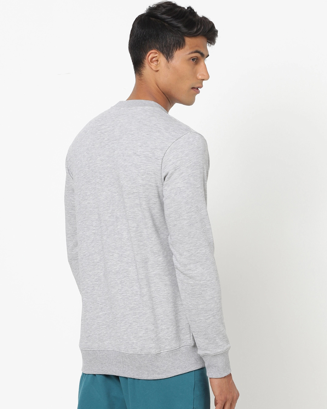 Shop Men's Grey Warning Minion Graphic Printed Sweatshirt-Back
