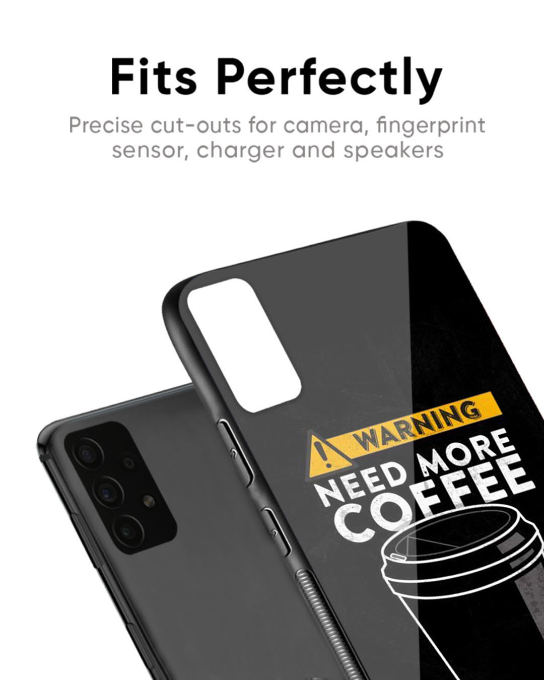 Shop Warning Premium Glass Case for OnePlus 6T (Shock Proof, Scratch Resistant)-Back