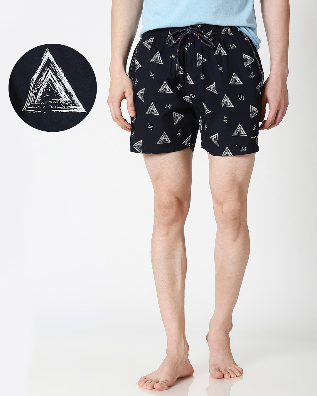 Buy Warning Triangle White Cross Pocket Boxer Online in India at Bewakoof
