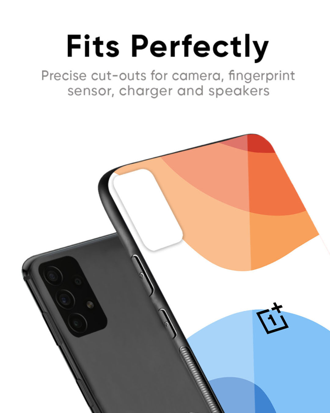 Shop Wavy Color Pattern Premium Glass Case for OnePlus Nord (Shock Proof, Scratch Resistant)-Back