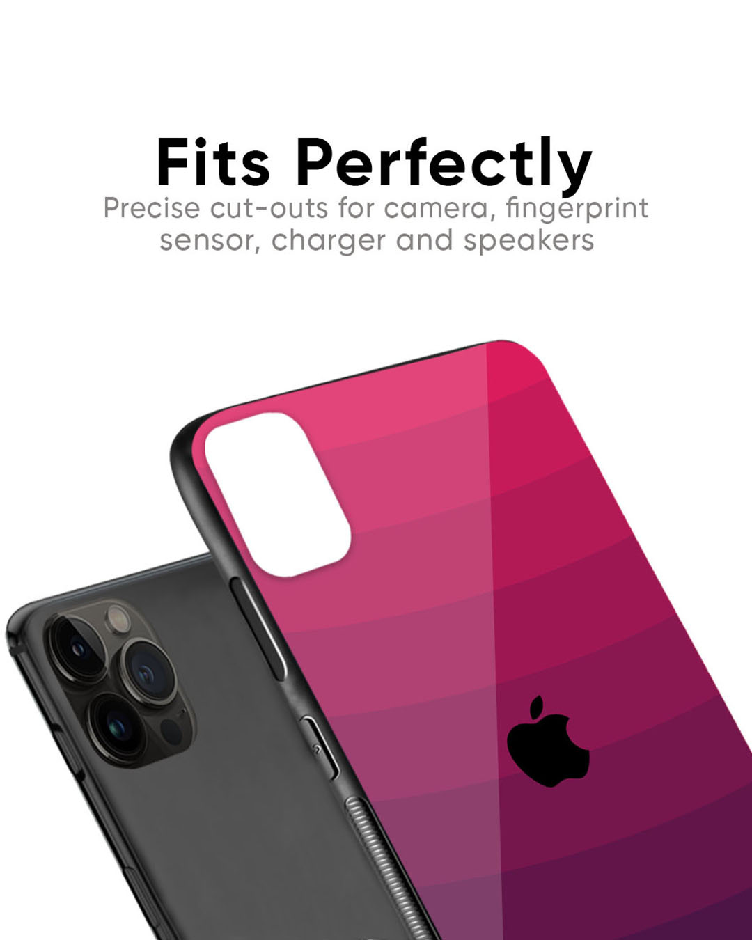 Shop Wavy Pink Pattern Premium Glass Case for Apple iPhone 8 Plus (Shock Proof, Scratch Resistant)-Back