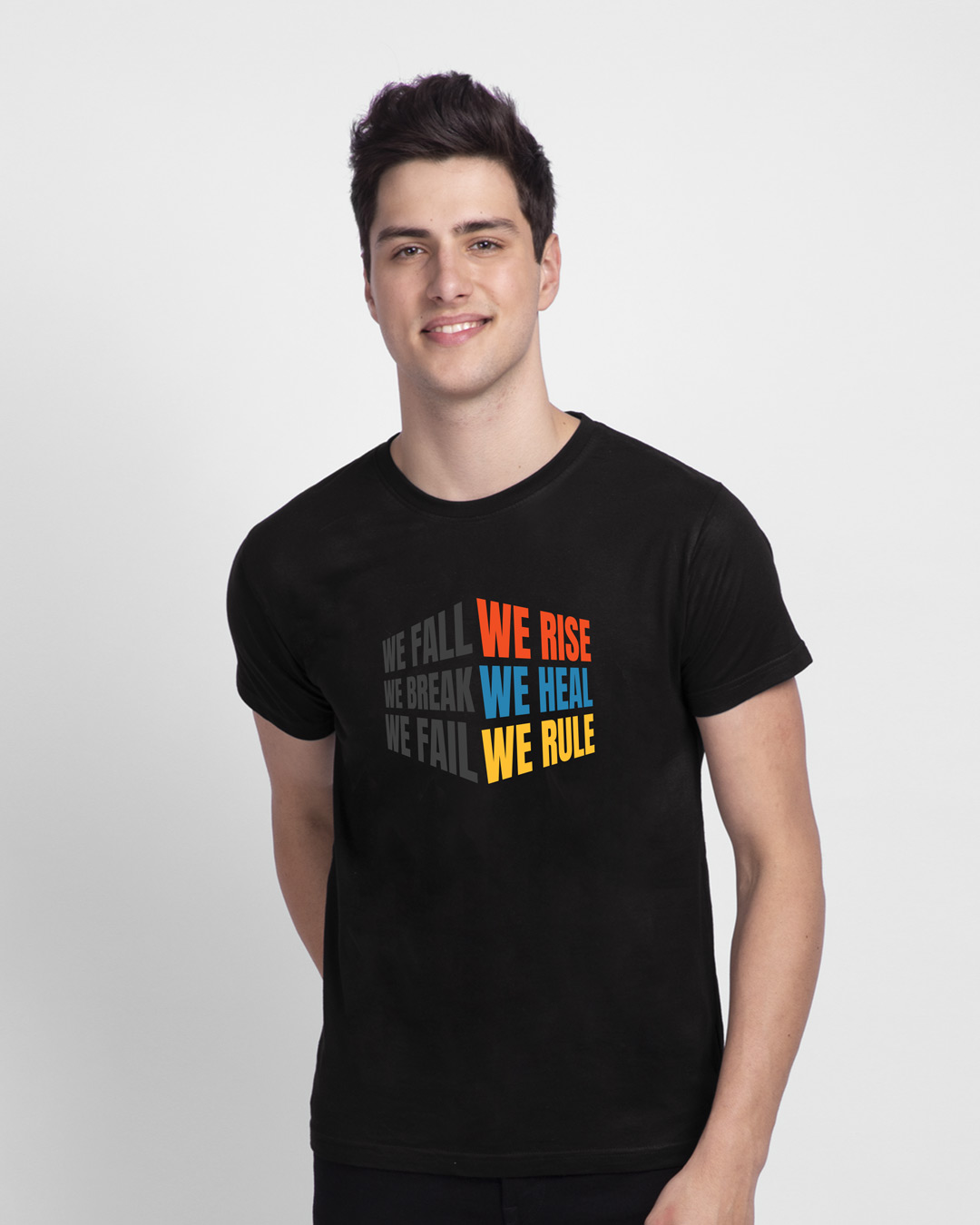 Shop We Rise  Half Sleeve T-Shirt-Back