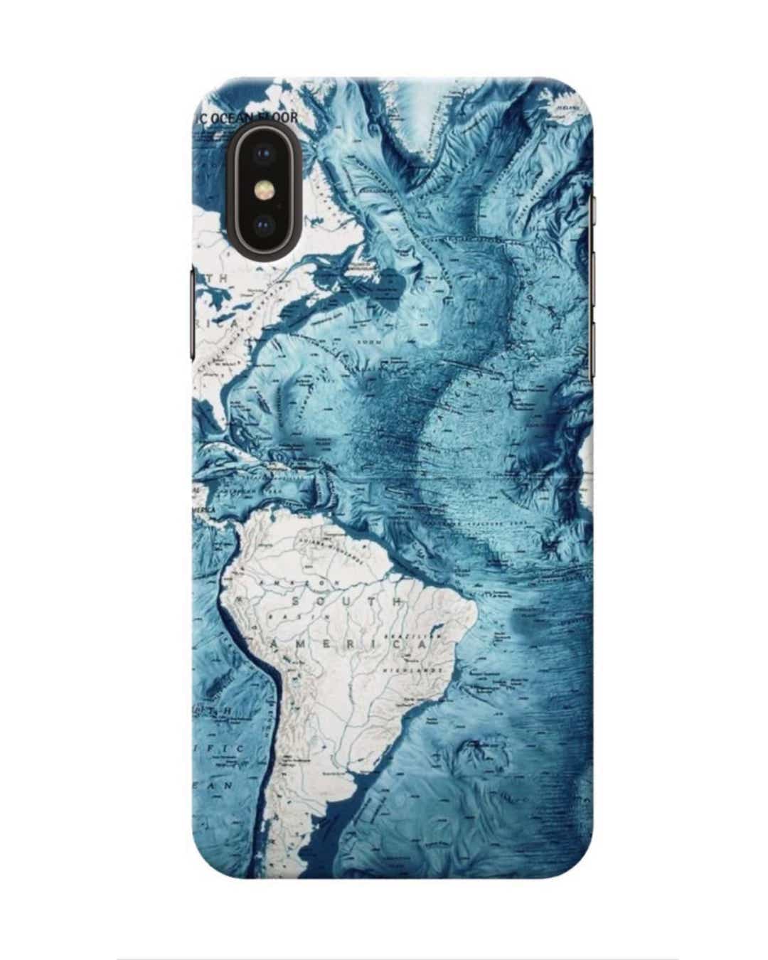 Shop Weather Map Printed Designer Hard Cover For iPhone XS (Impact Resistant, Matte Finish)-Front