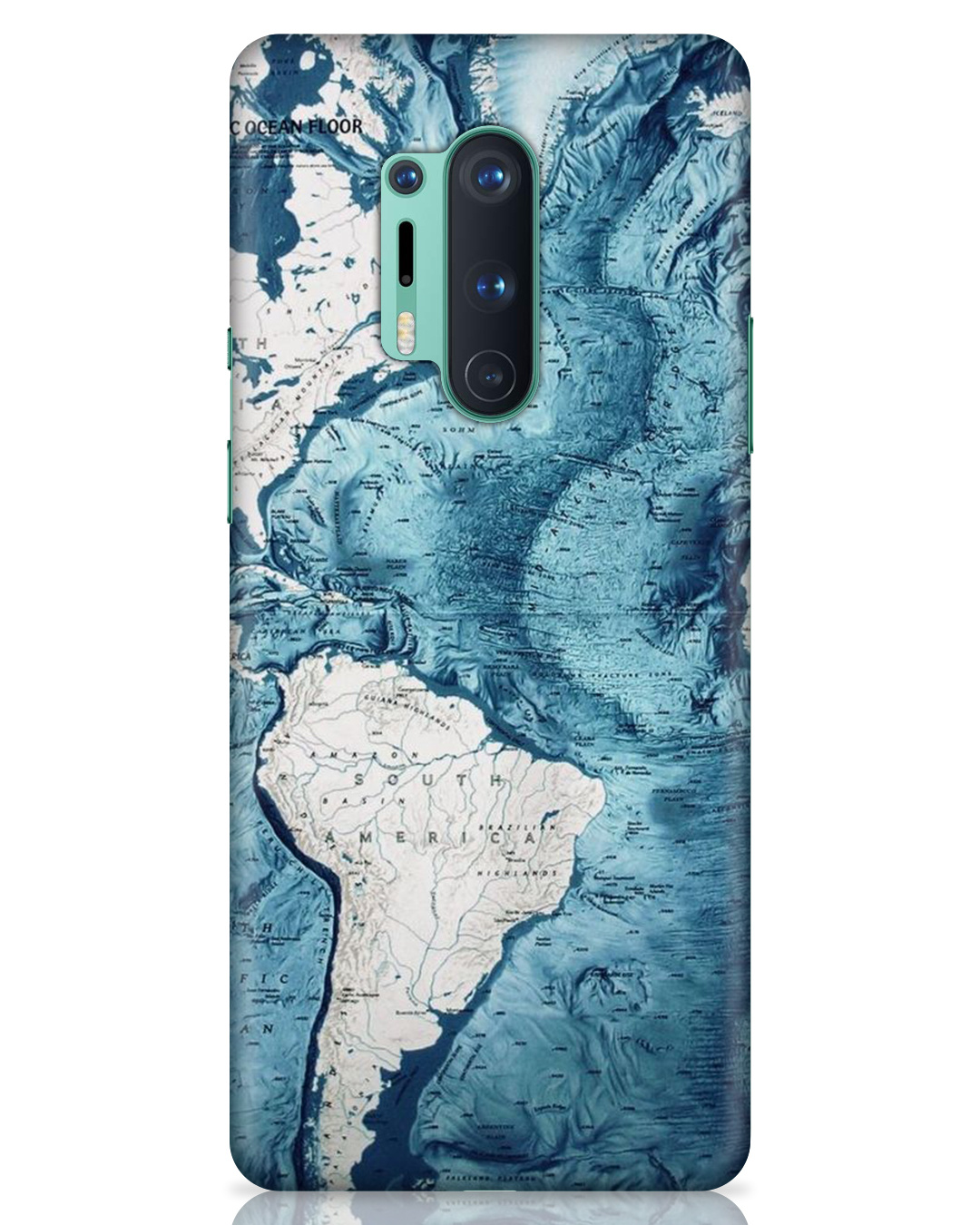 Shop Weather Map Printed Designer Hard Cover For OnePlus 8 Pro (Impact Resistant, Matte Finish)-Front