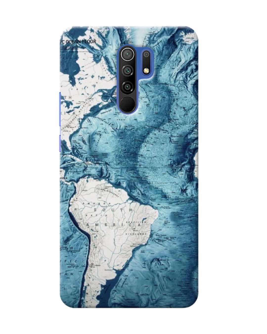 Shop Weather Map Printed Designer Hard Cover For Poco M2 Reloaded (Impact Resistant, Matte Finish)-Front