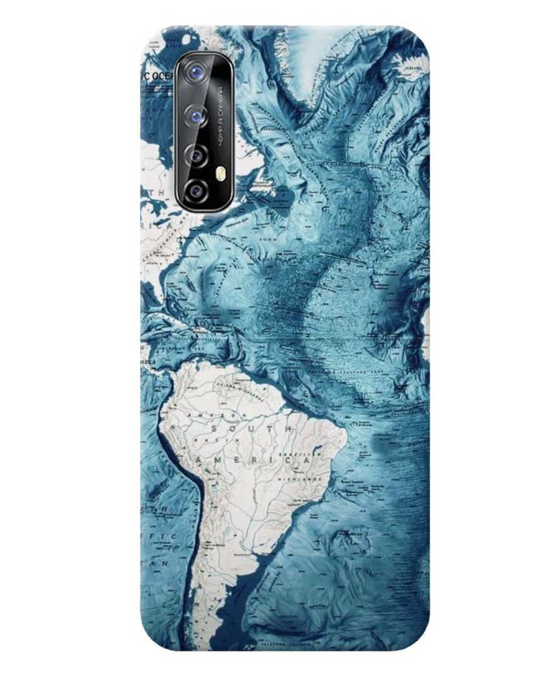 Shop Weather Map Printed Designer Hard Cover For Realme Narzo 20 Pro (Impact Resistant, Matte Finish)-Front