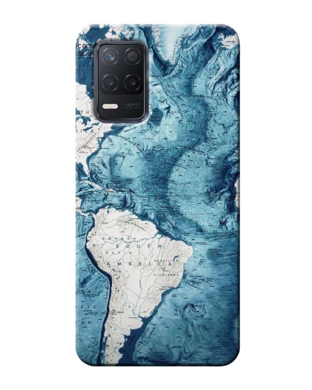 Shop Weather Map Printed Designer Hard Cover For Realme Narzo 30 A (Impact Resistant, Matte Finish)-Front