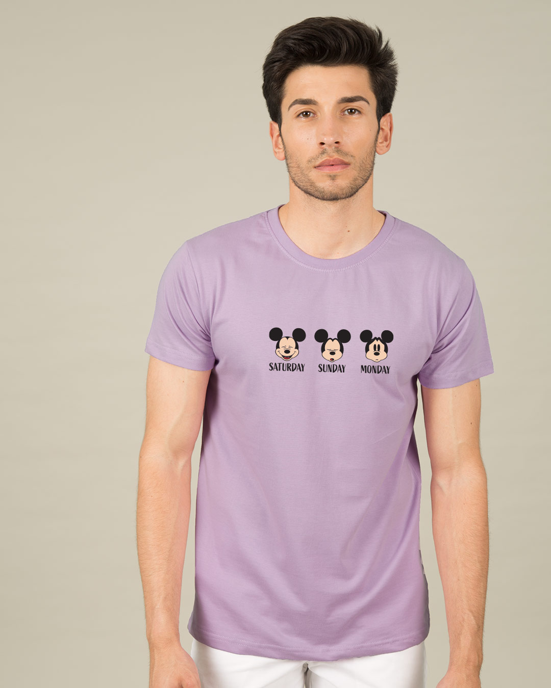 Shop Weekend Mood Mickey Half Sleeve T-Shirt (DL)-Back
