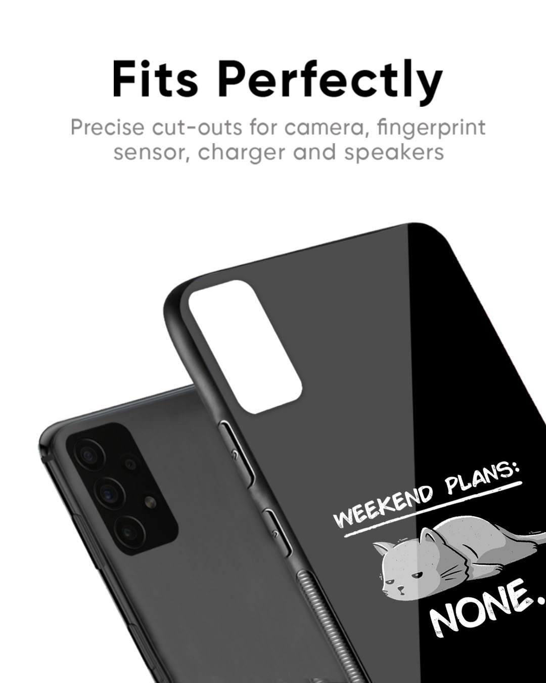 Shop Weekend Plans Premium Glass Case for Nothing Phone (1) (Shock Proof, Scratch Resistant)-Back