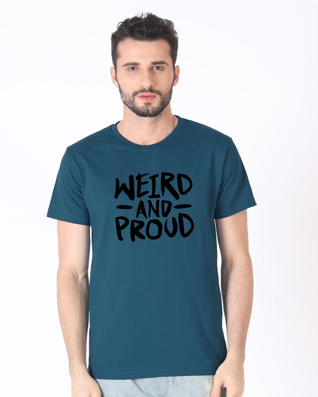 Shop Weird And Proud Half Sleeve T-Shirt-Back