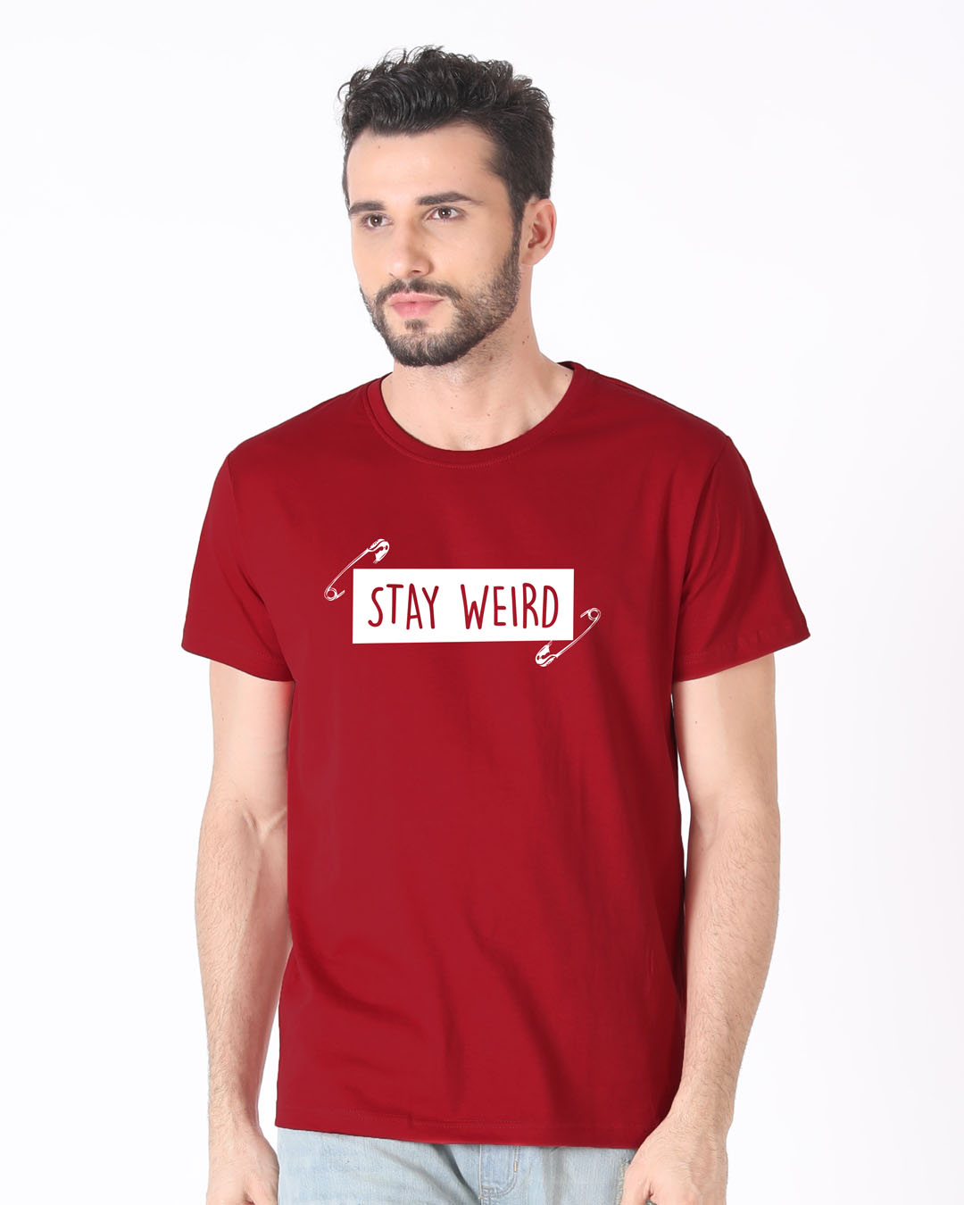 Shop Weird Half Sleeve T-Shirt-Back