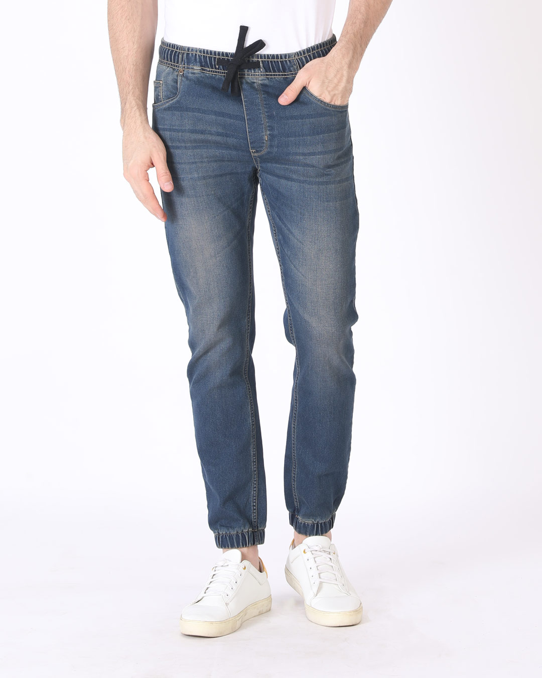 Blue jean joggers mens hot sale