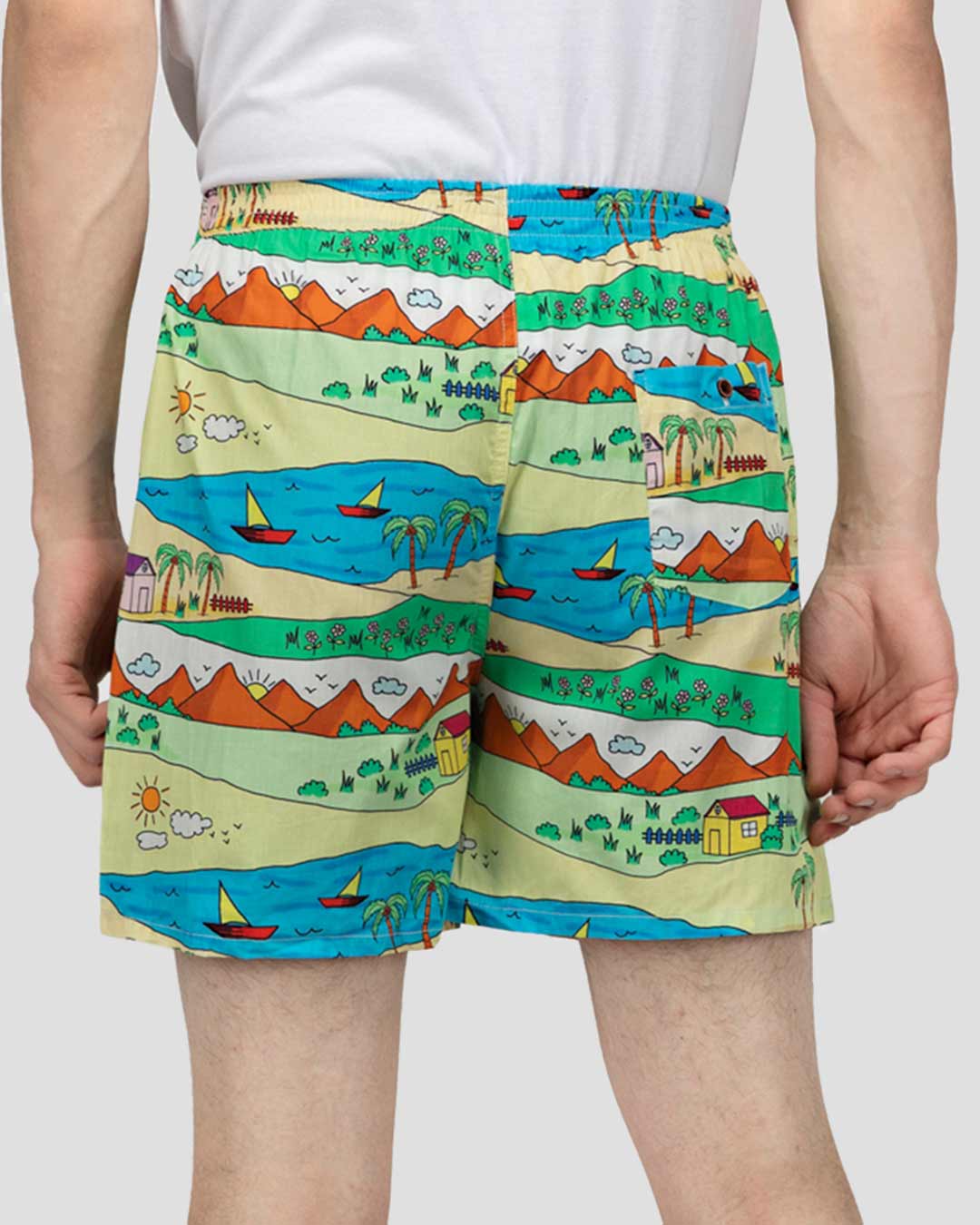 Shop Childhood Scenery Mens Boxers-Back