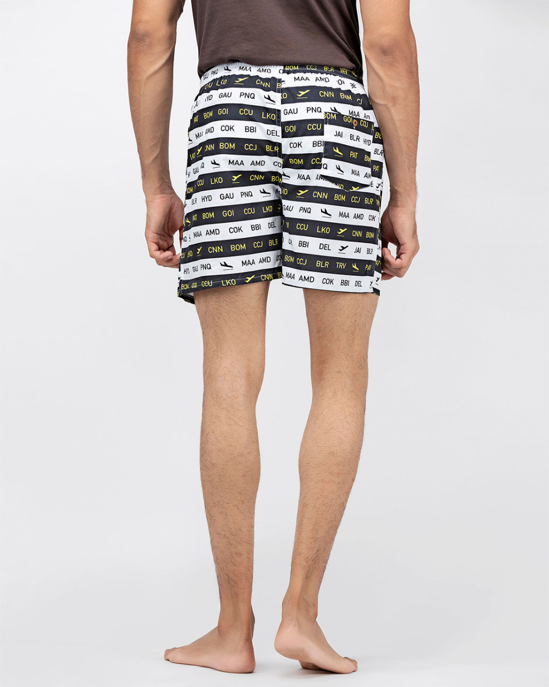 Shop Multicolour Cities Mens Boxers-Back