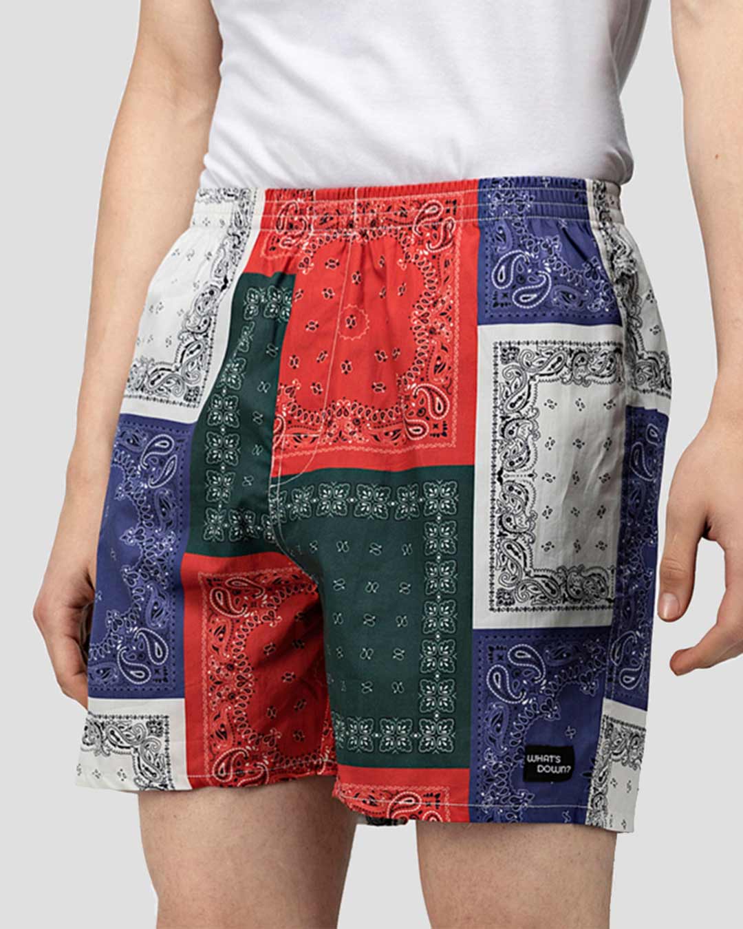 Shop | Multicolour Mandala Boxer Shorts | Scarf Print Boxers-Back