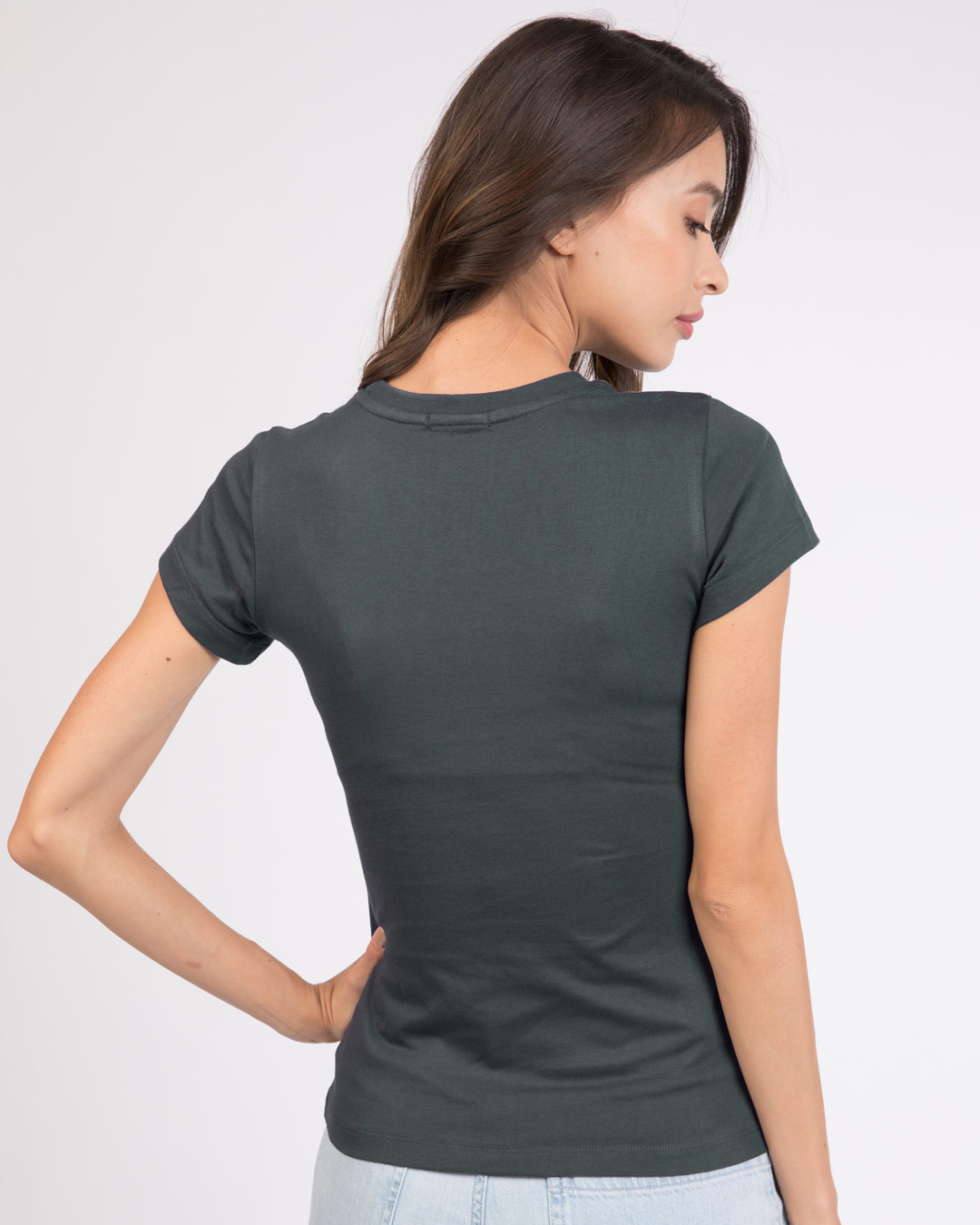 Shop Whatever Peel Off Half Sleeve T-Shirt-Back