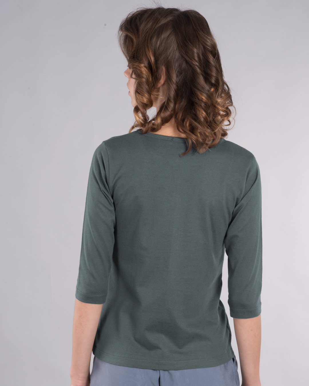 Shop Whatever Peel Off Round Neck 3/4th Sleeve T-Shirt-Back