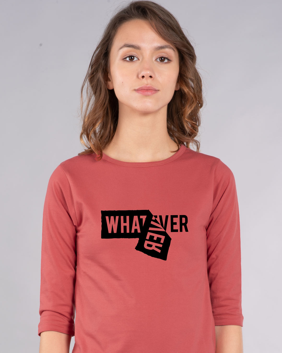 buy-whatever-peel-off-printed-3-4-sleeve-t-shirt-for-women-online-india
