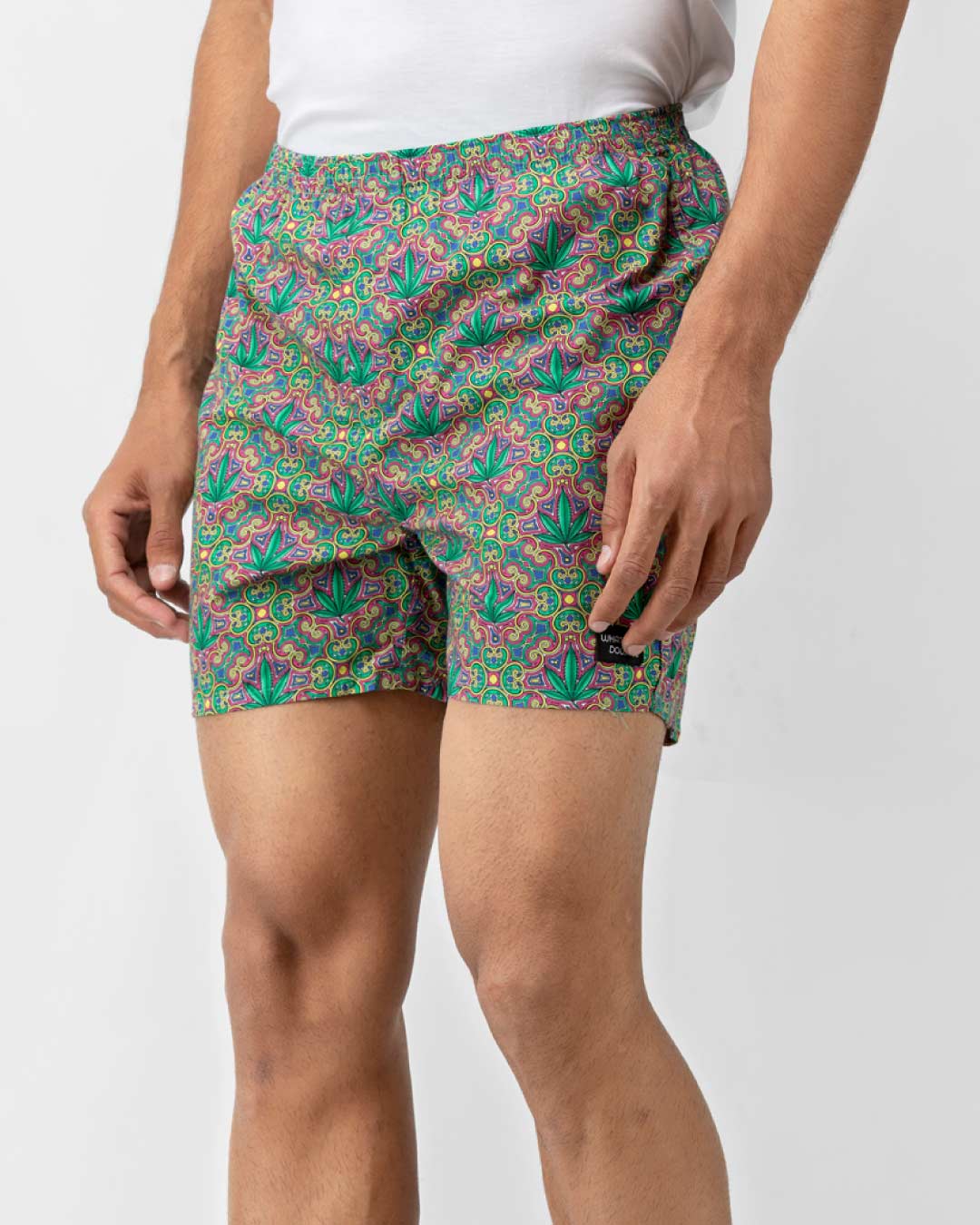 Shop Whats Down Men Multicolour 420 Boxers-Back