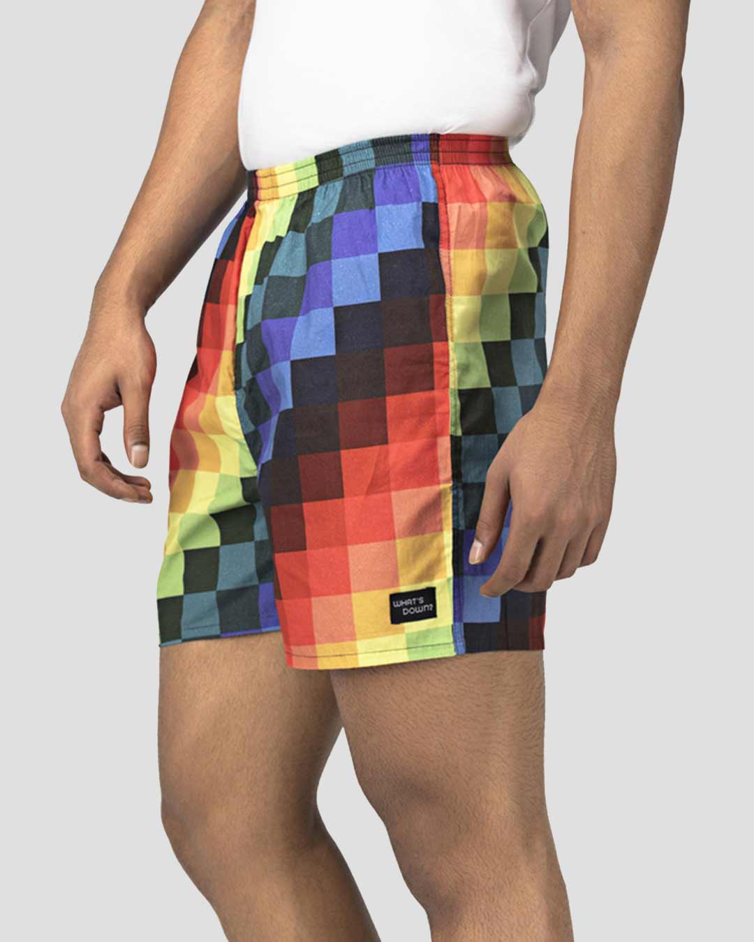 Shop Whats Down Multicolour Pixels Boxer-Back