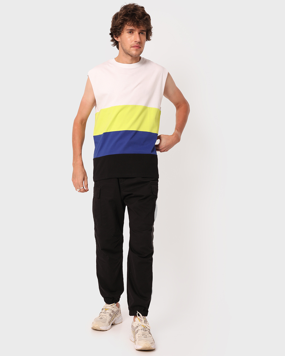 Bewakoof X Streetwear Men White Loose Vest