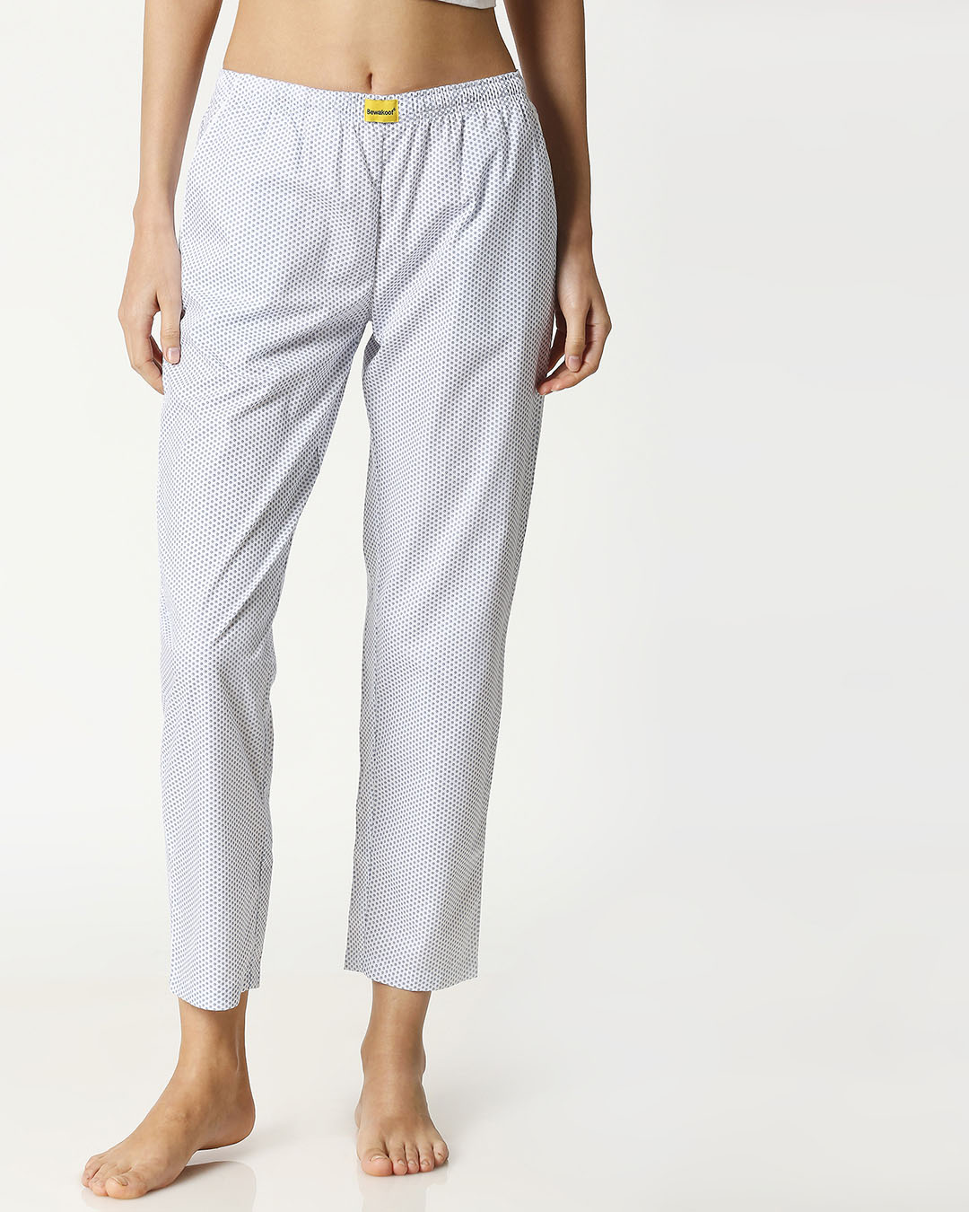 Shop White AOP Women's Pyjamas-Back