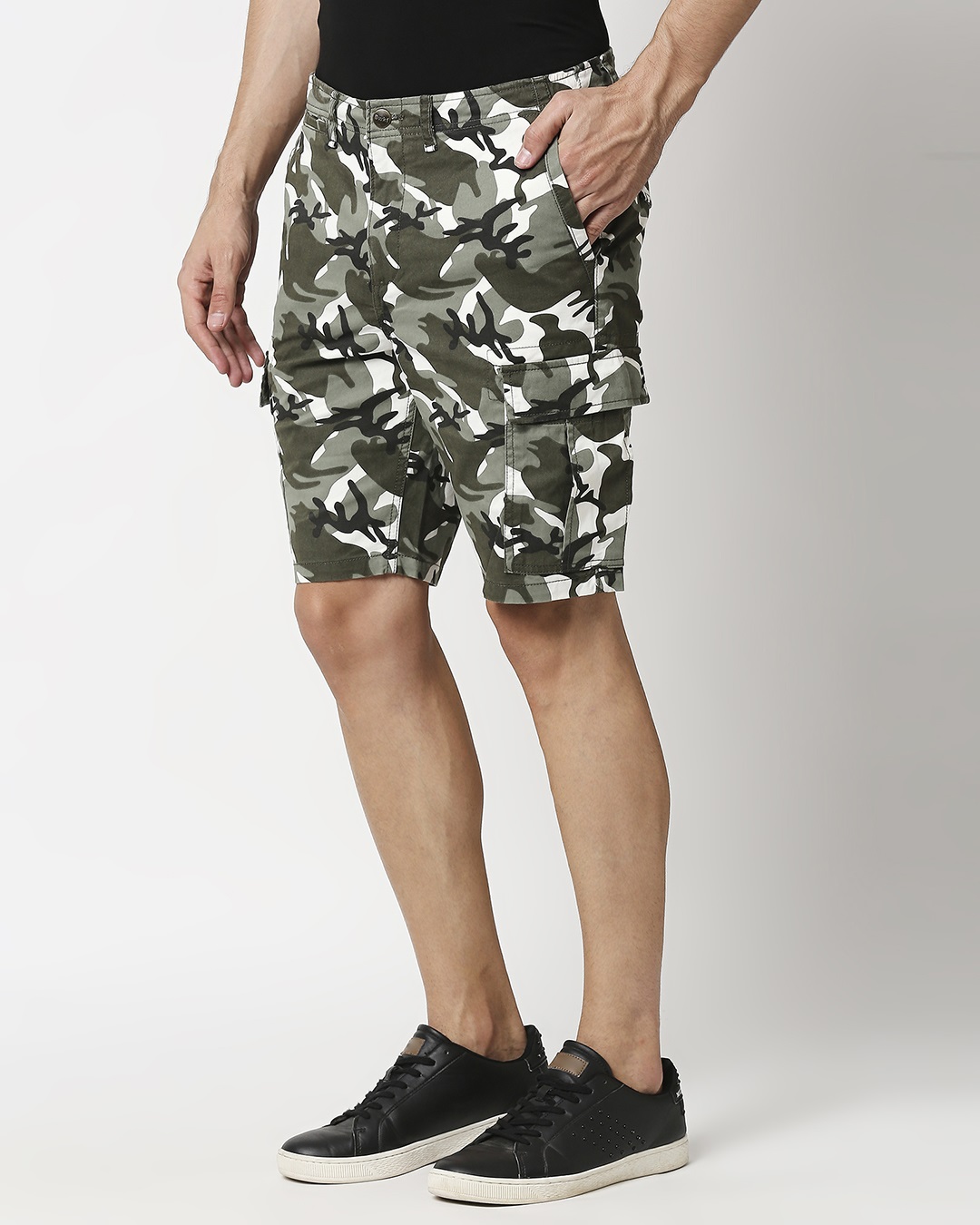 Buy White Camo Men's Shorts for Men 