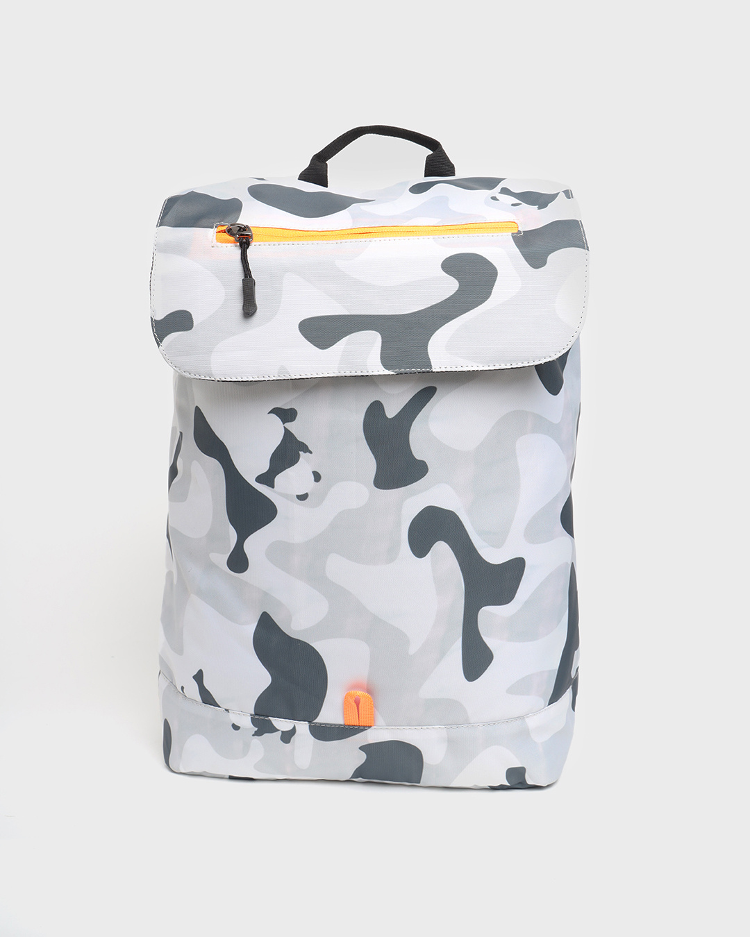 Shop White Camo Printed Drawstring Laptop Bag-Back