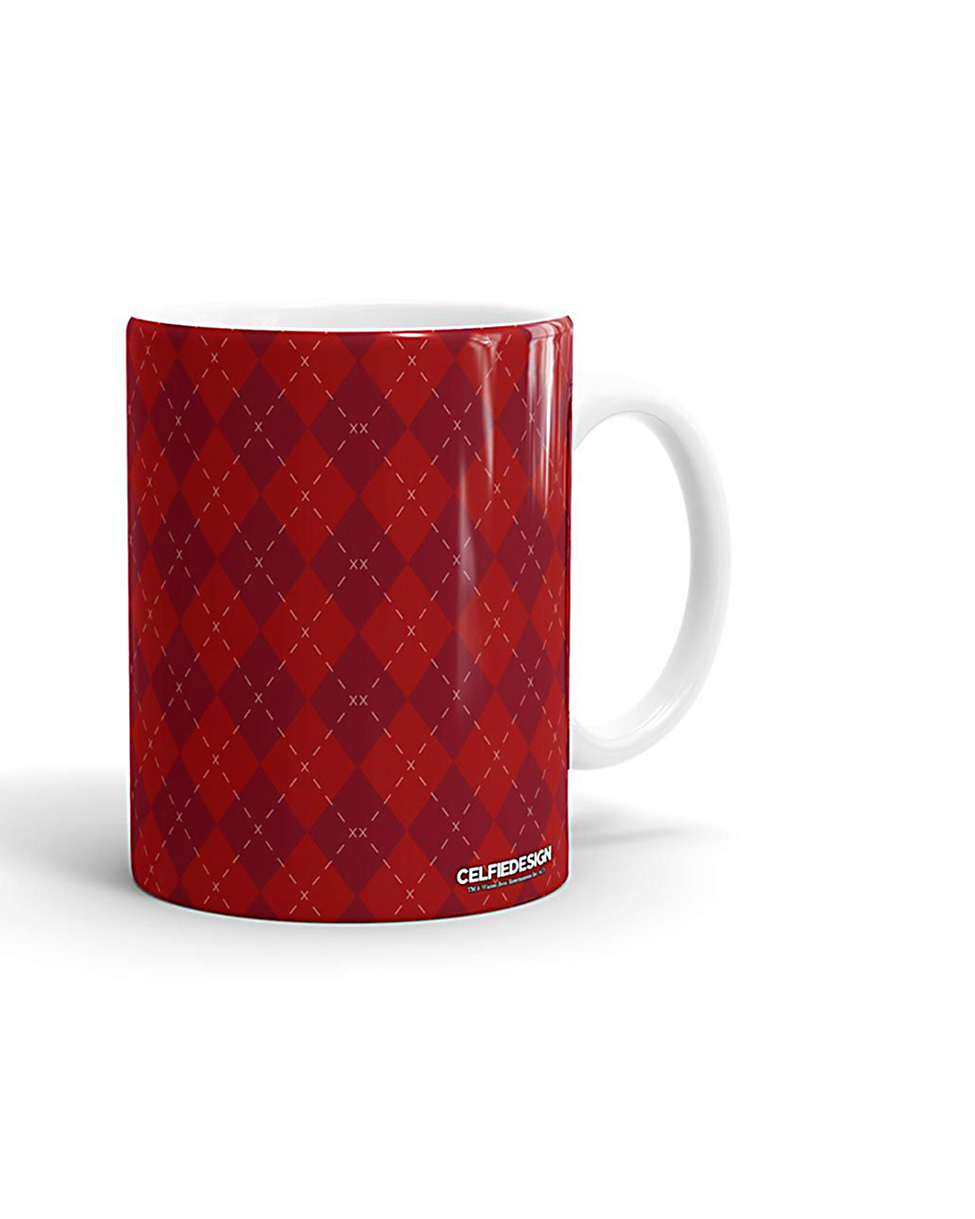 Shop White Crest Gryffindor Pattern Coffee Mug-Back