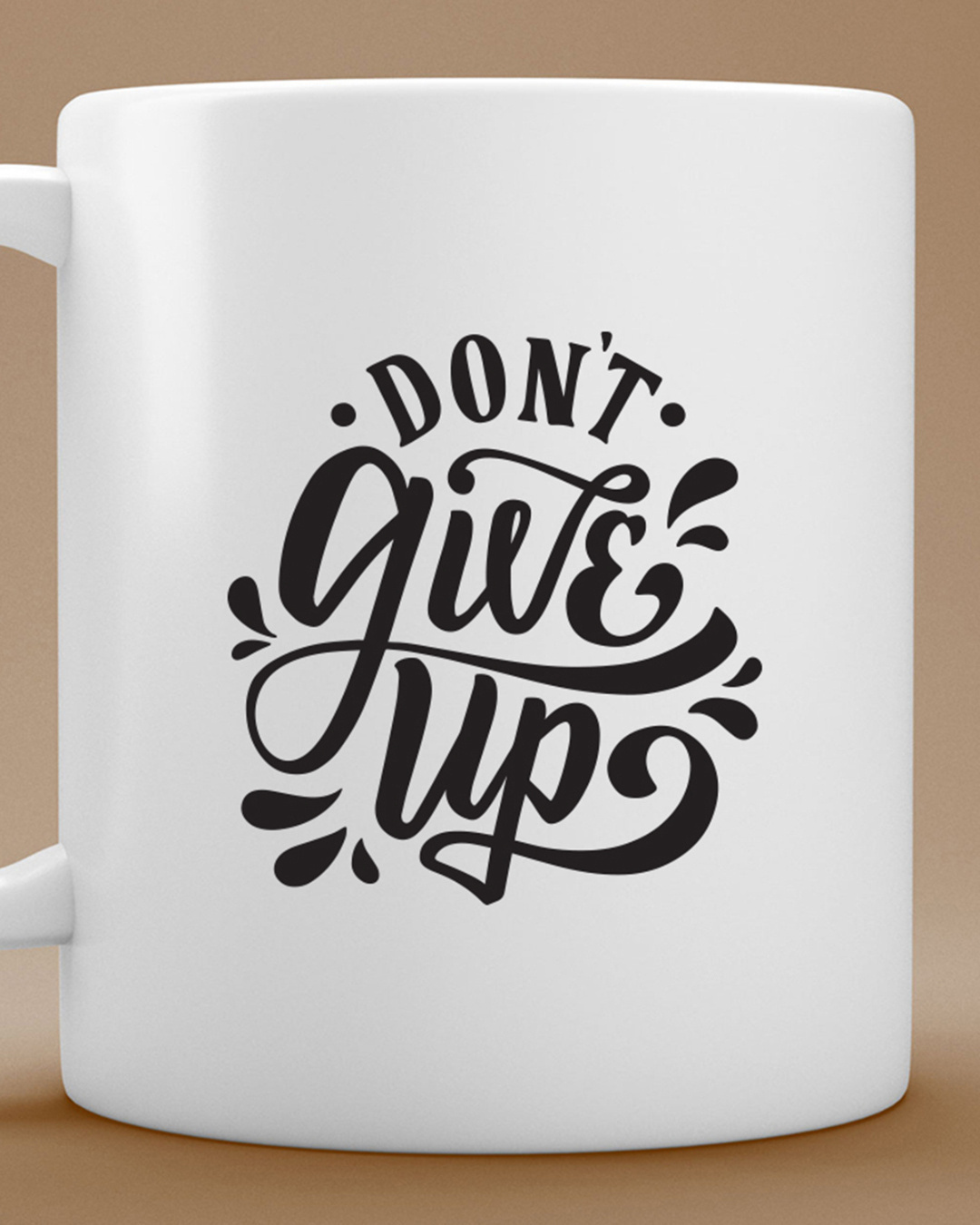 Shop White Don't Give Up Printed Coffee Mug-Back