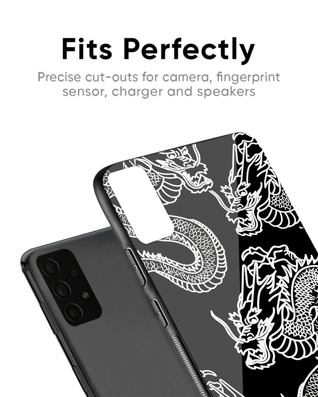 Shop White Dragon Premium Glass Case for OnePlus 7T (Shock Proof, Scratch Resistant)-Back
