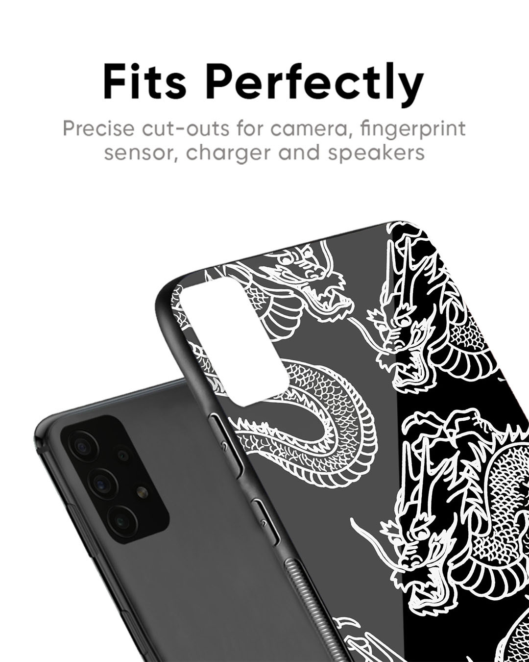 Shop White Dragon Premium Glass Case for Oppo F25 Pro 5G(Shock Proof, Scratch Resistant)-Back