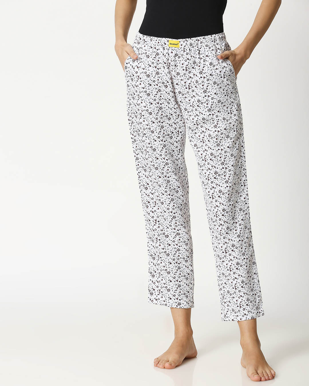 Shop White Floral Women's Pyjamas-Back