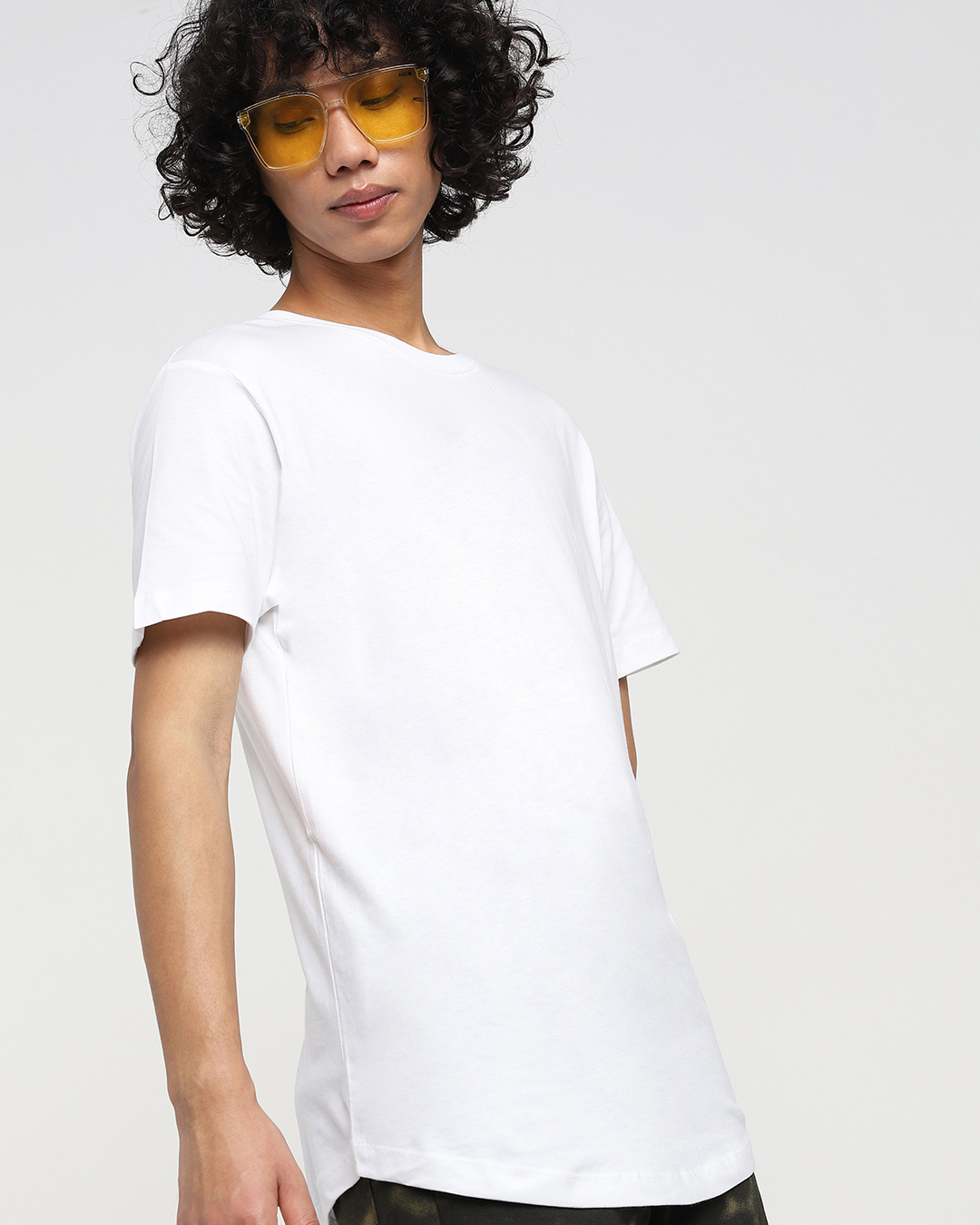 Buy White Half Sleeve Apple Cut T-Shirt for Men white Online at Bewakoof