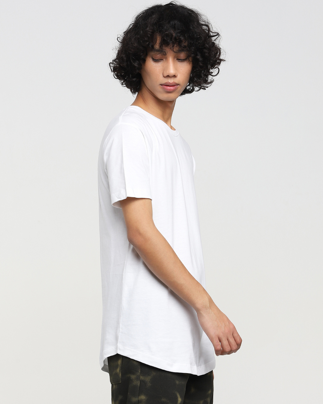 Shop White Half Sleeve Apple Cut T-Shirt-Back