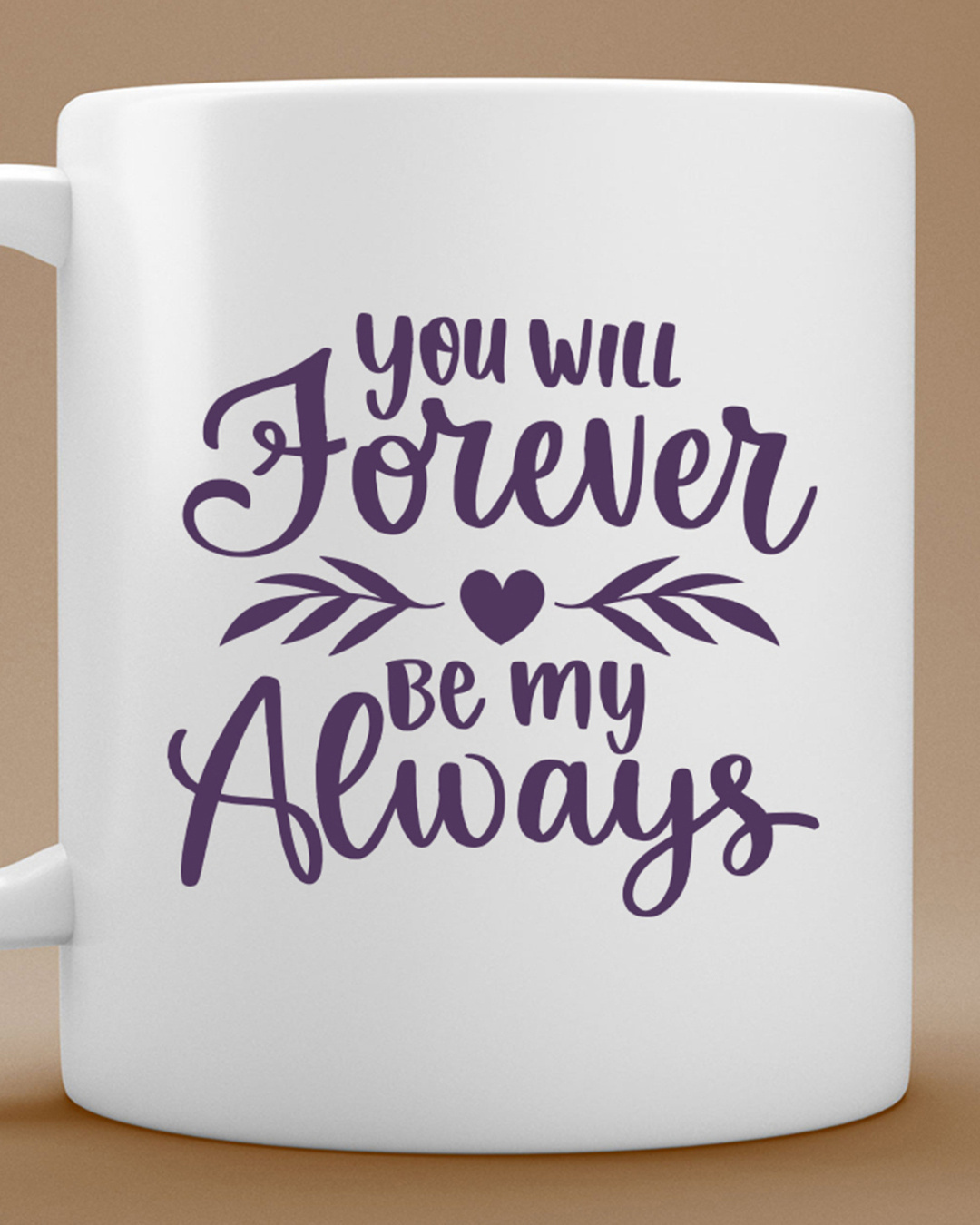 Shop White Happy Valentine Printed Coffee Mug-Back