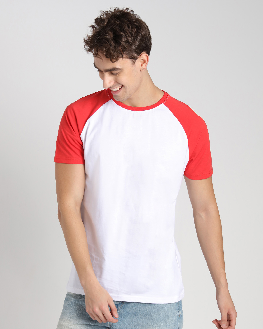 Shop White-High Risk Red Raglan T-Shirt-Back