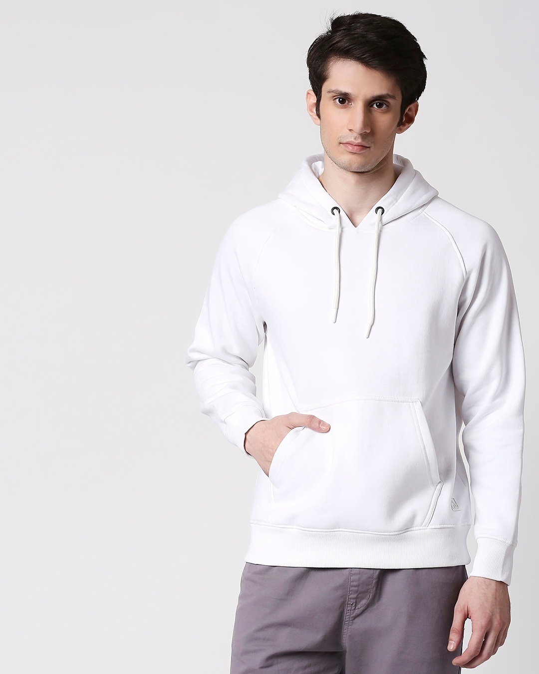 Shop White Hoodie Sweatshirt-Back