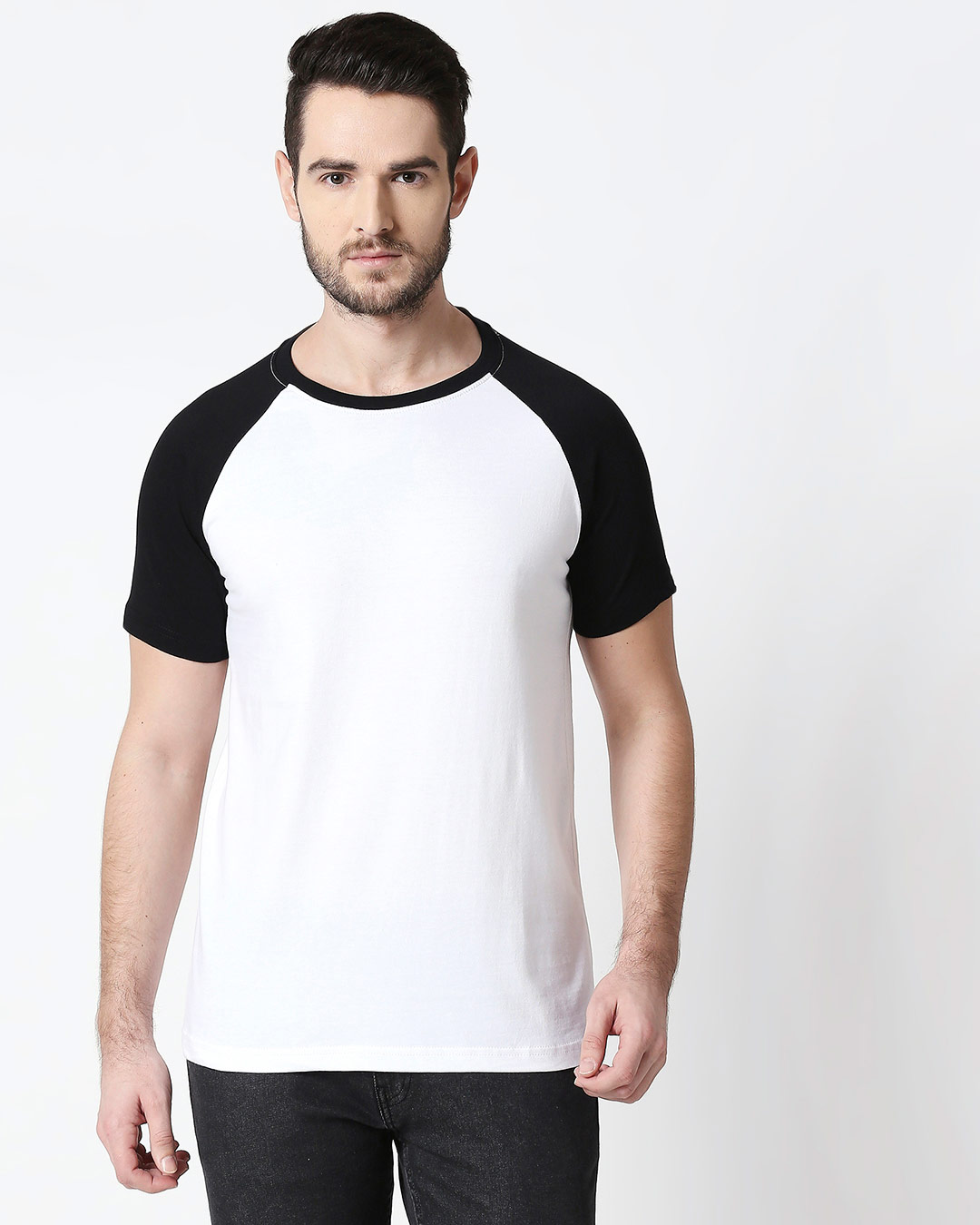Buy White Black Plain T Shirt For Men Online India Bewakoof Com