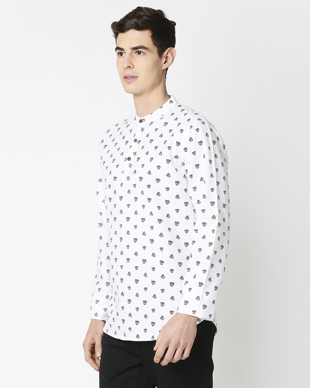 ShopMen's Charkha Printed Short Kurta-Design