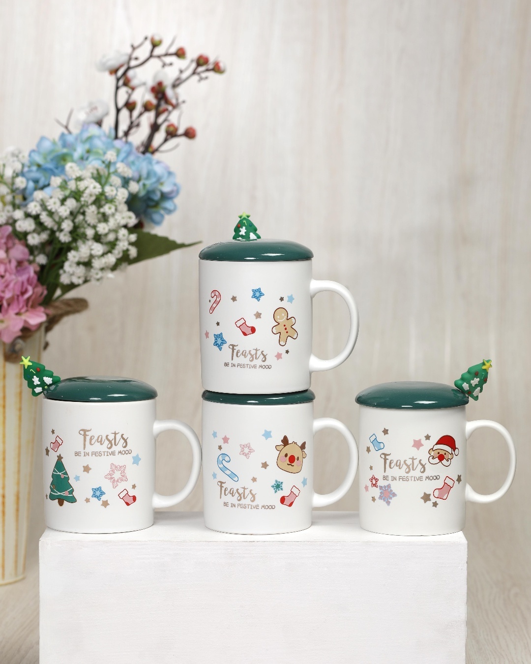 Buy Printed Assorted Mug With Spoon(Dishwasher & Microwave Safe) Online