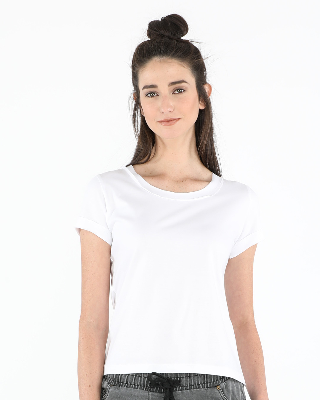 Buy White Raw Edge T-Shirt for Women white Online at Bewakoof