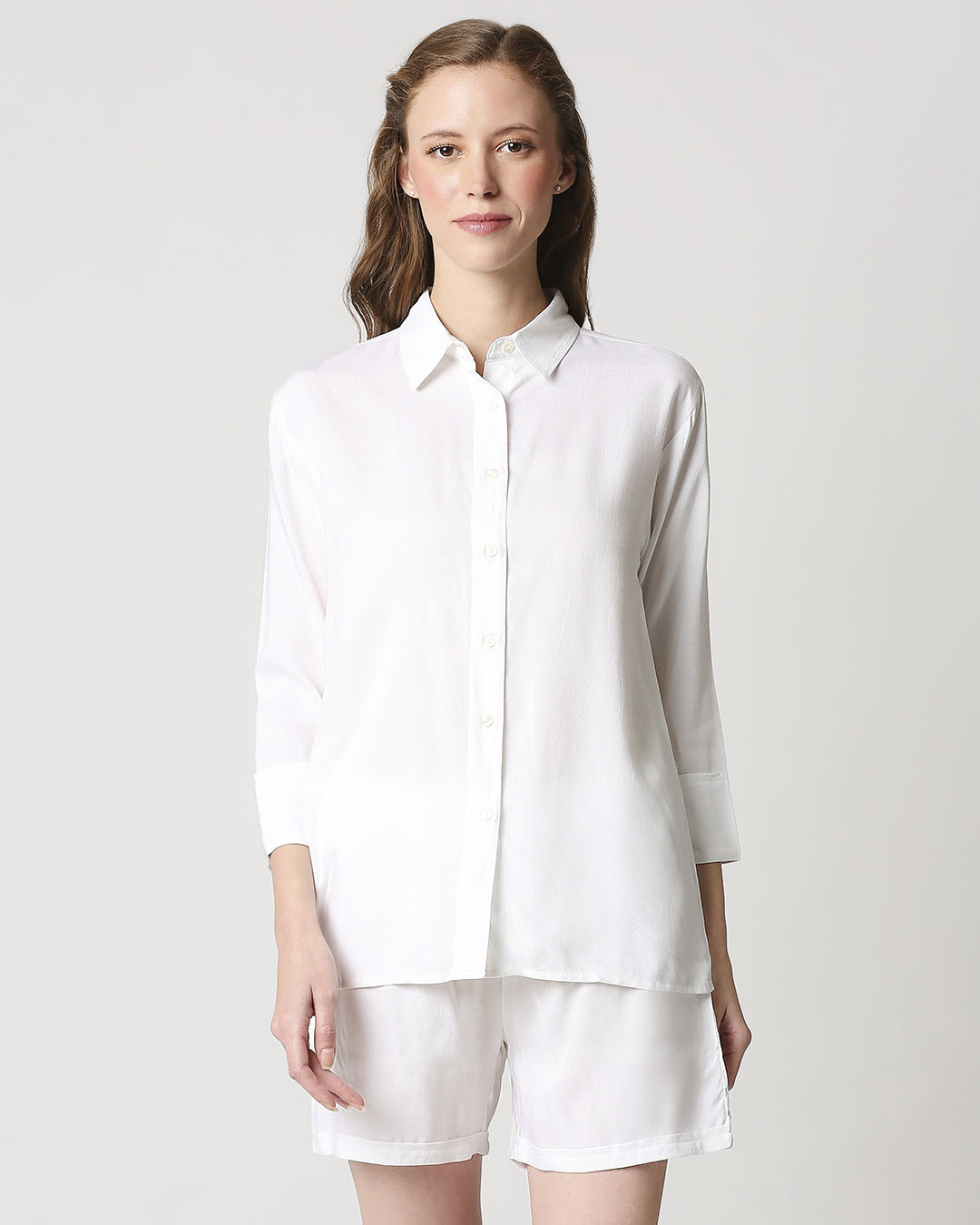 Shop White Rayon Nightwear Set-Back