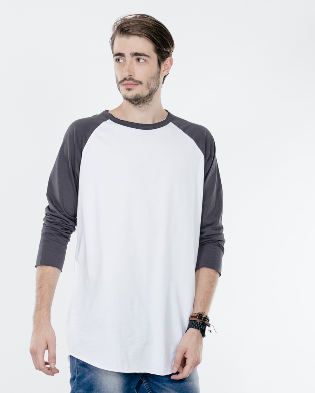 longline white shirt men