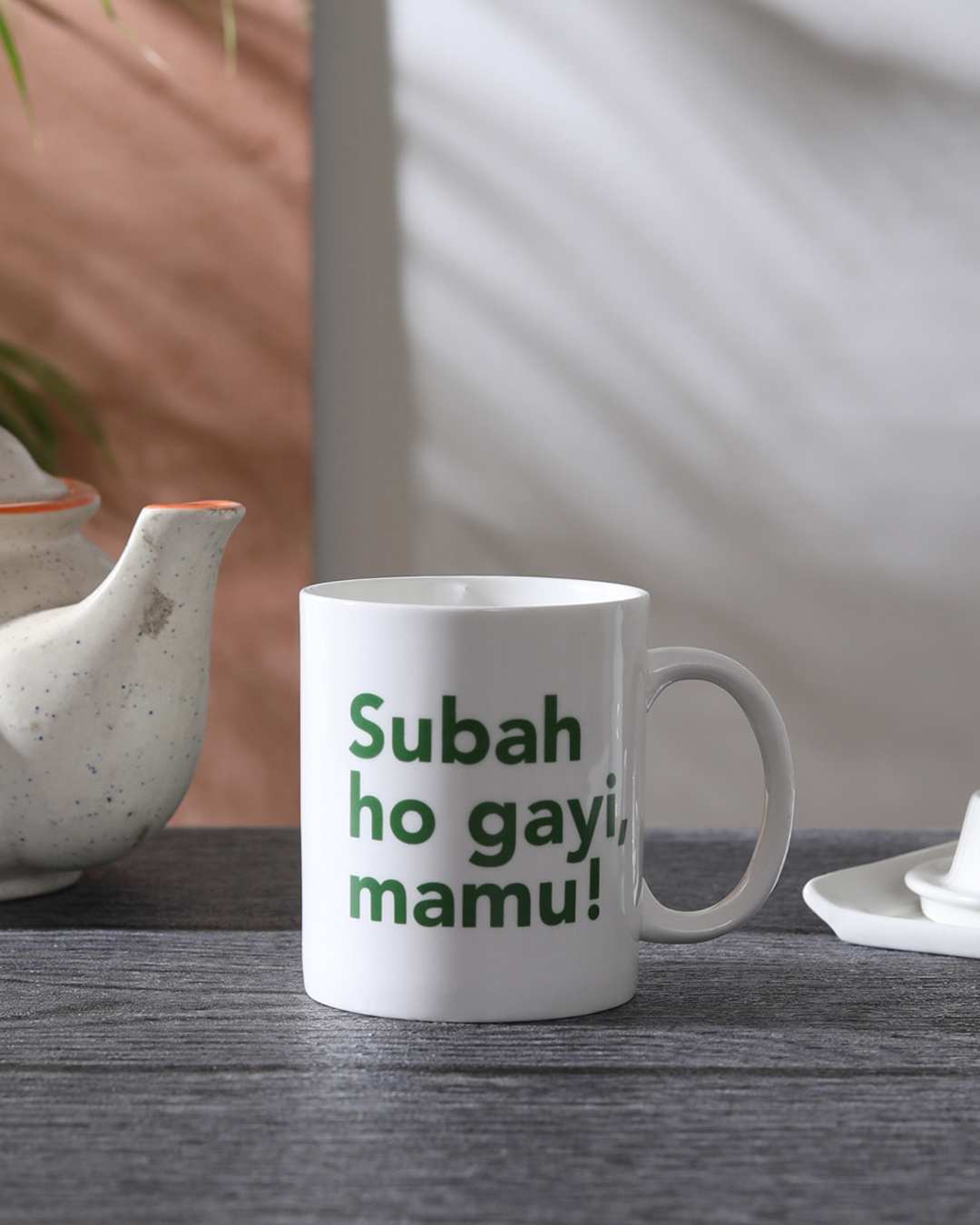 Buy Subah Ho Gayi Mamu Ceramic Mugs 350ml White Single Piece Online 