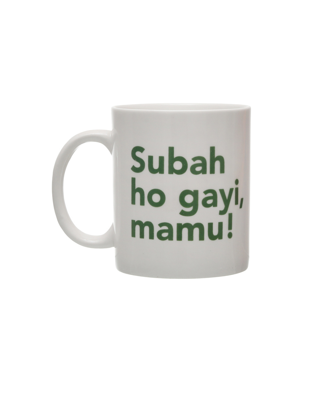 Shop Subah Ho Gayi Mamu Ceramic mugs (350ml, White, Single piece)-Back