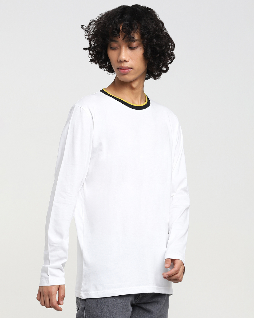 Shop White Varsity Full Sleeve T-shirt-Back