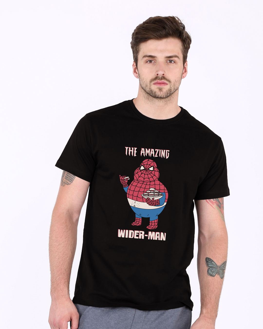 Shop Wider-man Half Sleeve T-Shirt-Back